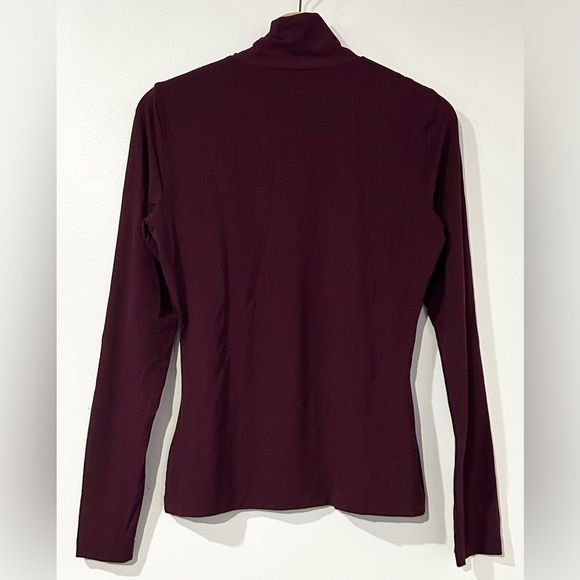 St. John Collection Fine‎ Jersey Long-Sleeve Turtleneck Bordeaux S - Picture 4 of 5